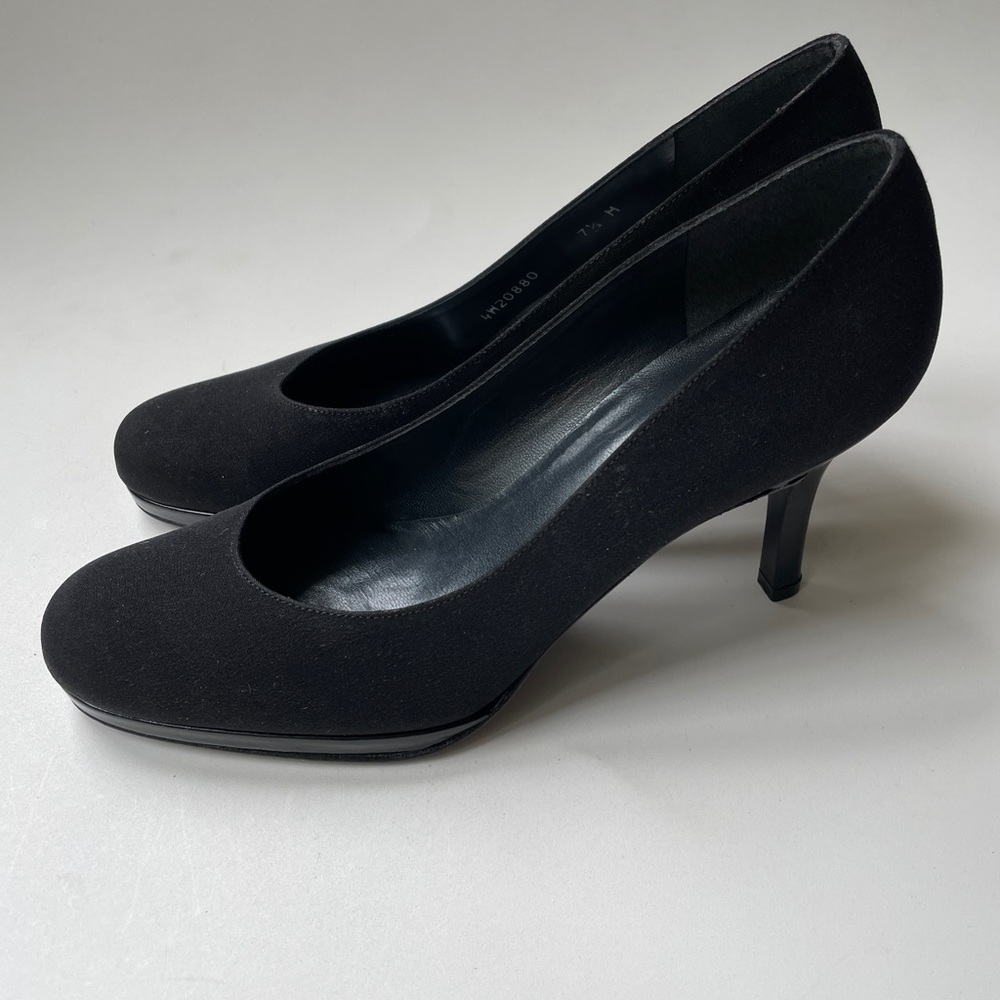 Stuart Weitzman Classic Black Fabric Pump